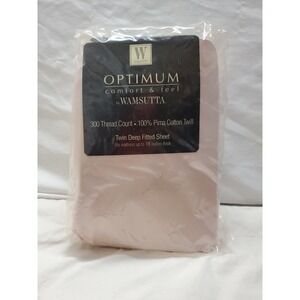 Wamsutta Optimum Comfort & Feel 300 TC Twin Deep Fitted Sheet Cameo Prima Cotton